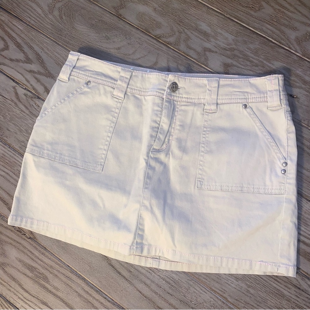 Y2K Plugg Skirt Shorts khaki pastel pink women’s size 6 Skort